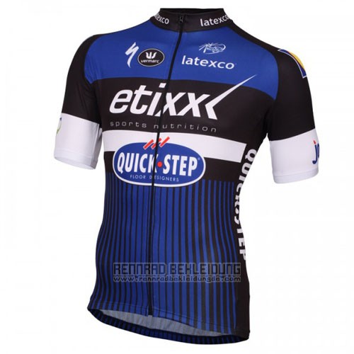 2016 Fahrradbekleidung Etixx Quick Step Wei und Blau Trikot Kurzarm und Tragerhose - zum Schließen ins Bild klicken